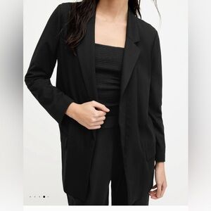All Saints Aleida Jersey Blazer Black, size 4